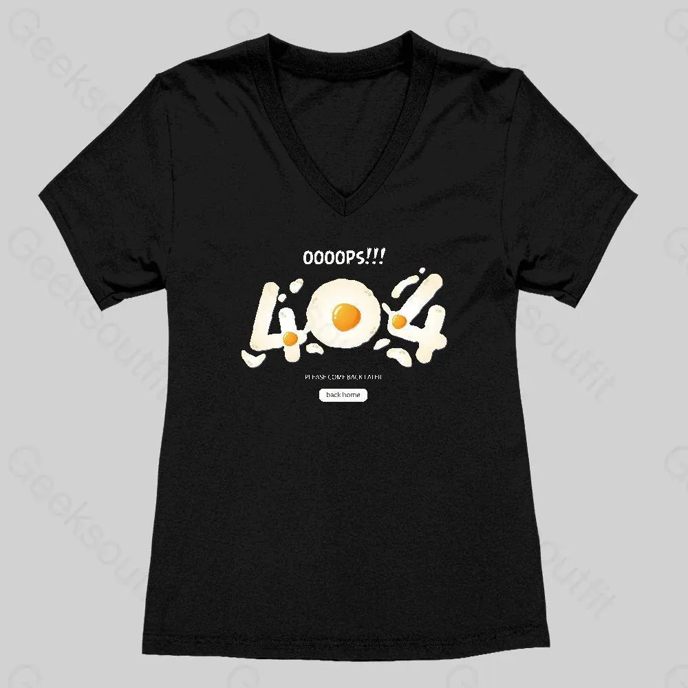 404 Error Eggs Women's V-Neck T-shirt