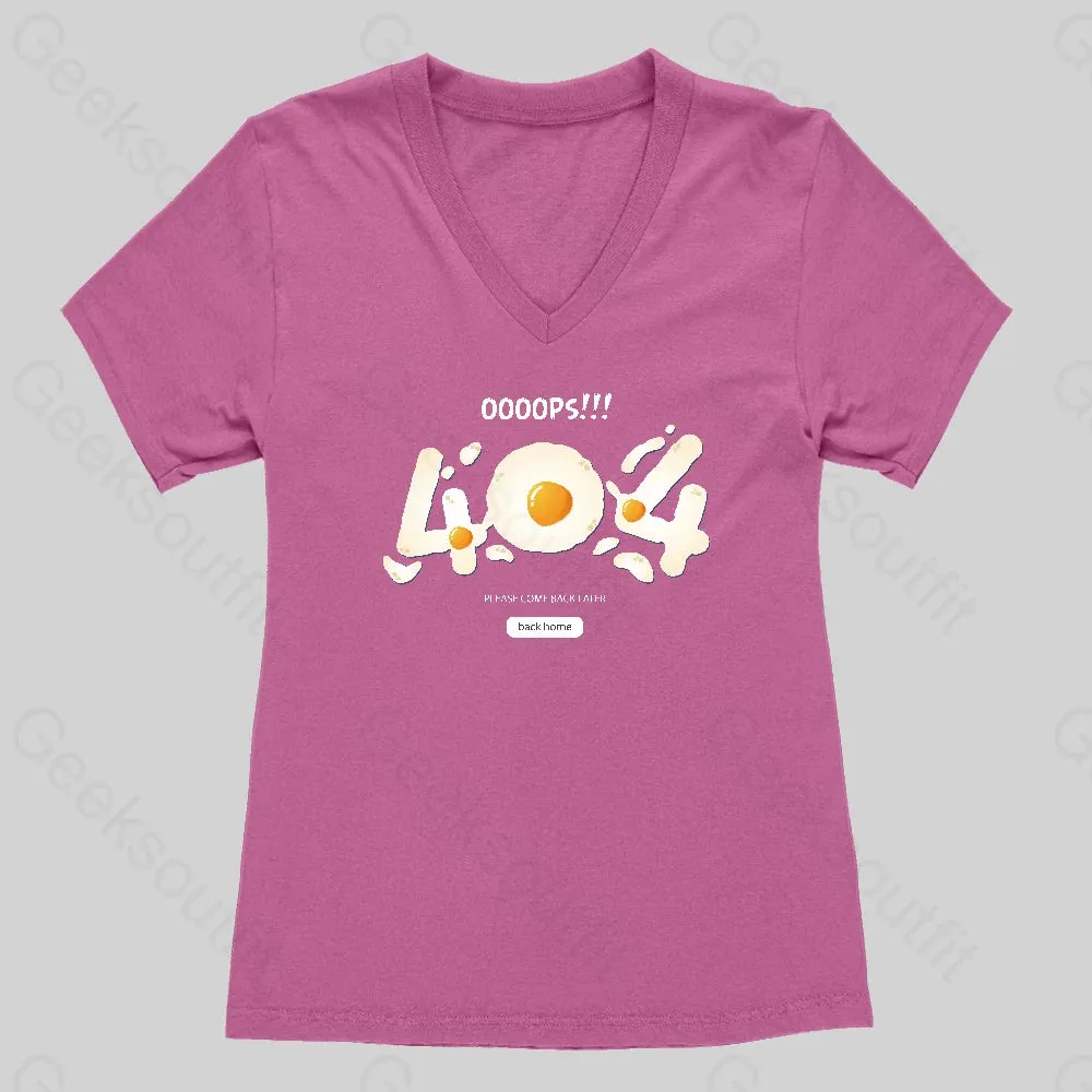 404 Error Eggs Women's V-Neck T-shirt