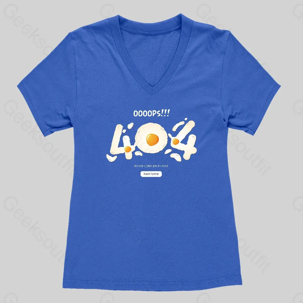 404 Error Eggs Women's V-Neck T-shirt