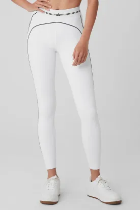 Airbrush High-Waist Heart Throb Legging - White/Black