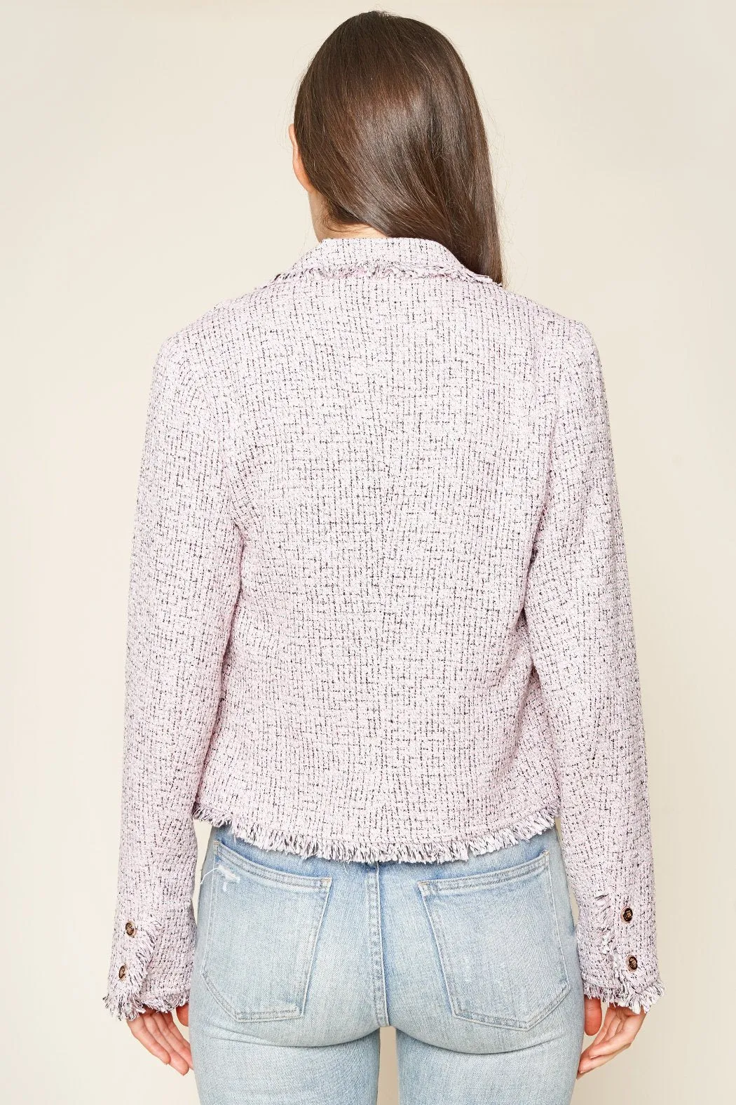 Angelica Cropped Tweed Blazer