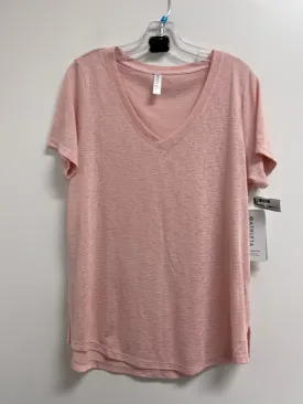 Athletic Top Short Sleeve By Athleta In Pink, Size: L