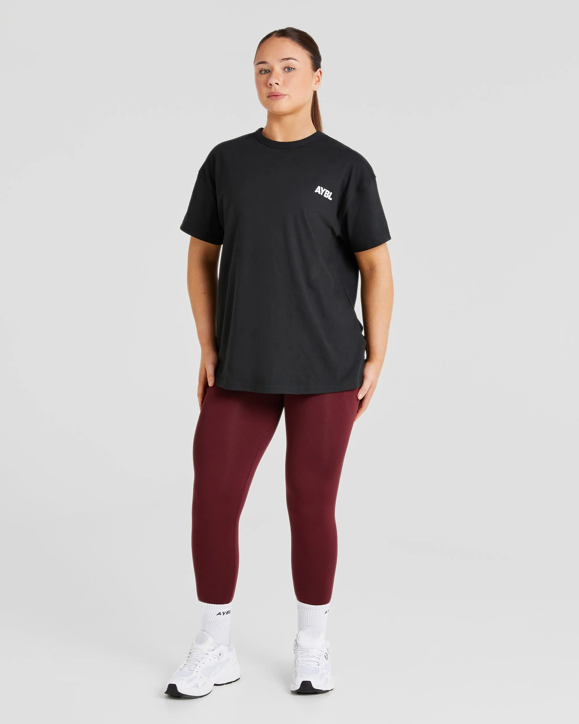 Athletics Club Oversized T Shirt - Black