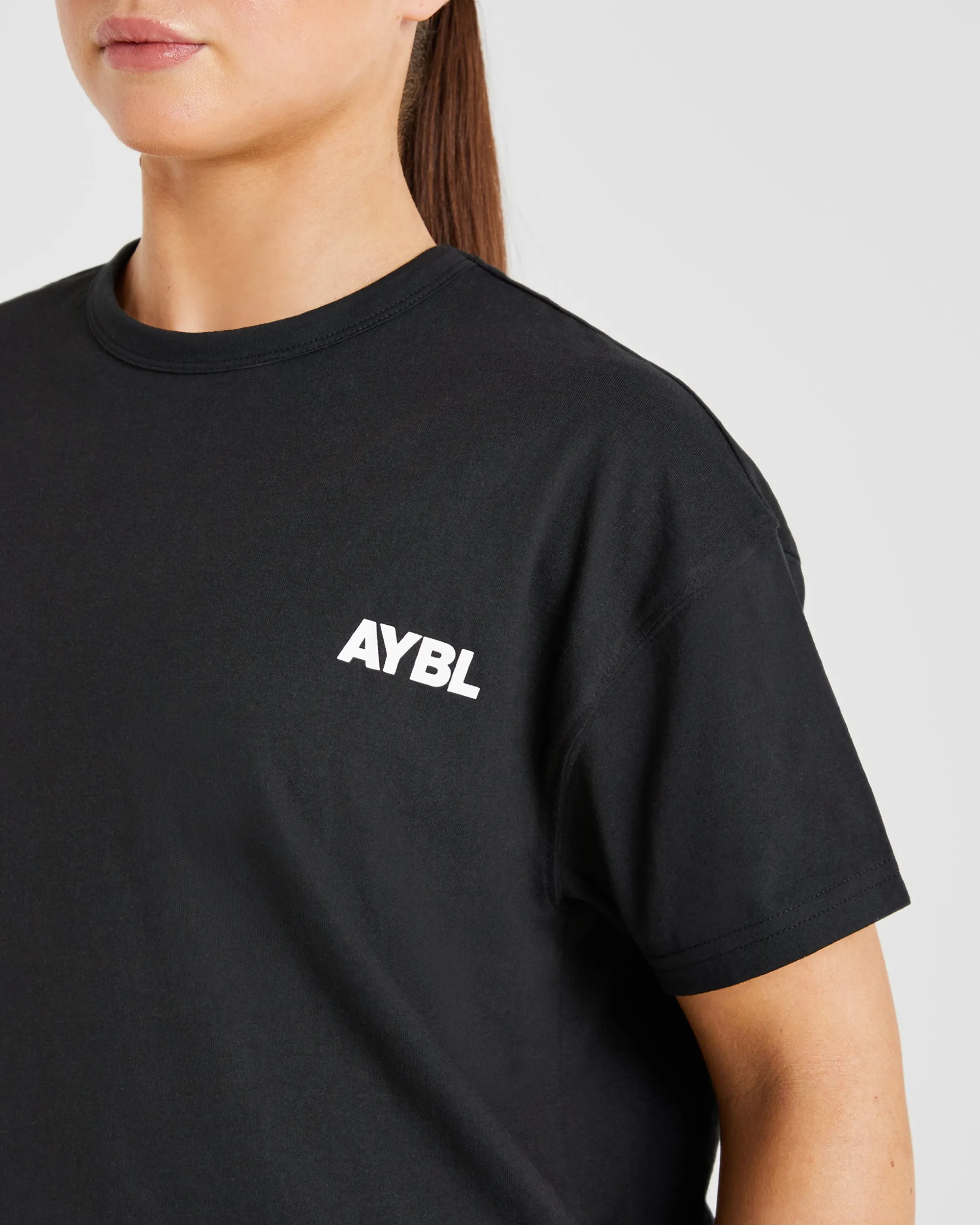 Athletics Club Oversized T Shirt - Black