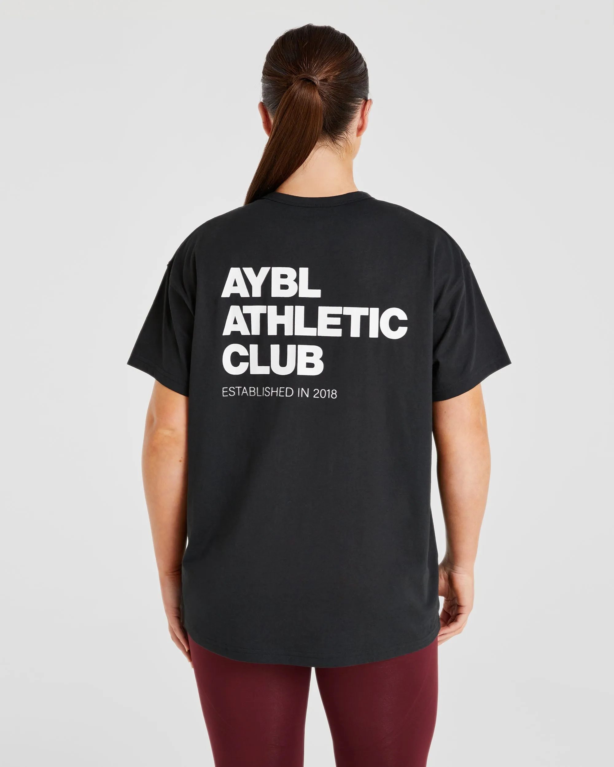 Athletics Club Oversized T Shirt - Black