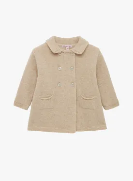 Baby Alexandra Knitted Coat in Oatmeal