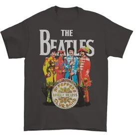 Beatles Sgt Peppers Charcoal Gray T-Shirt