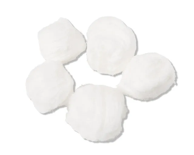 BIOSEAL COTTON BALLS. COTTON BALL, MEDIUM, 2/PK, 100 PK/CS. , CASE