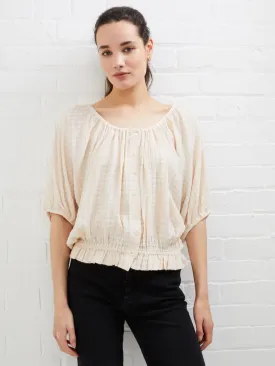 Birch Seersucker Scoop Neck Top