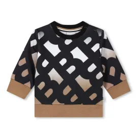 Black All Over B Print Sweatshirt