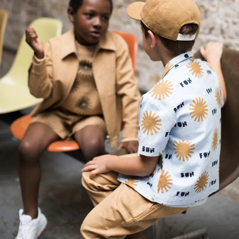 Blue and Golden Cuban Shirt