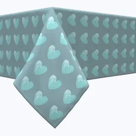 Blue Gray Hearts Rectangle Tablecloths