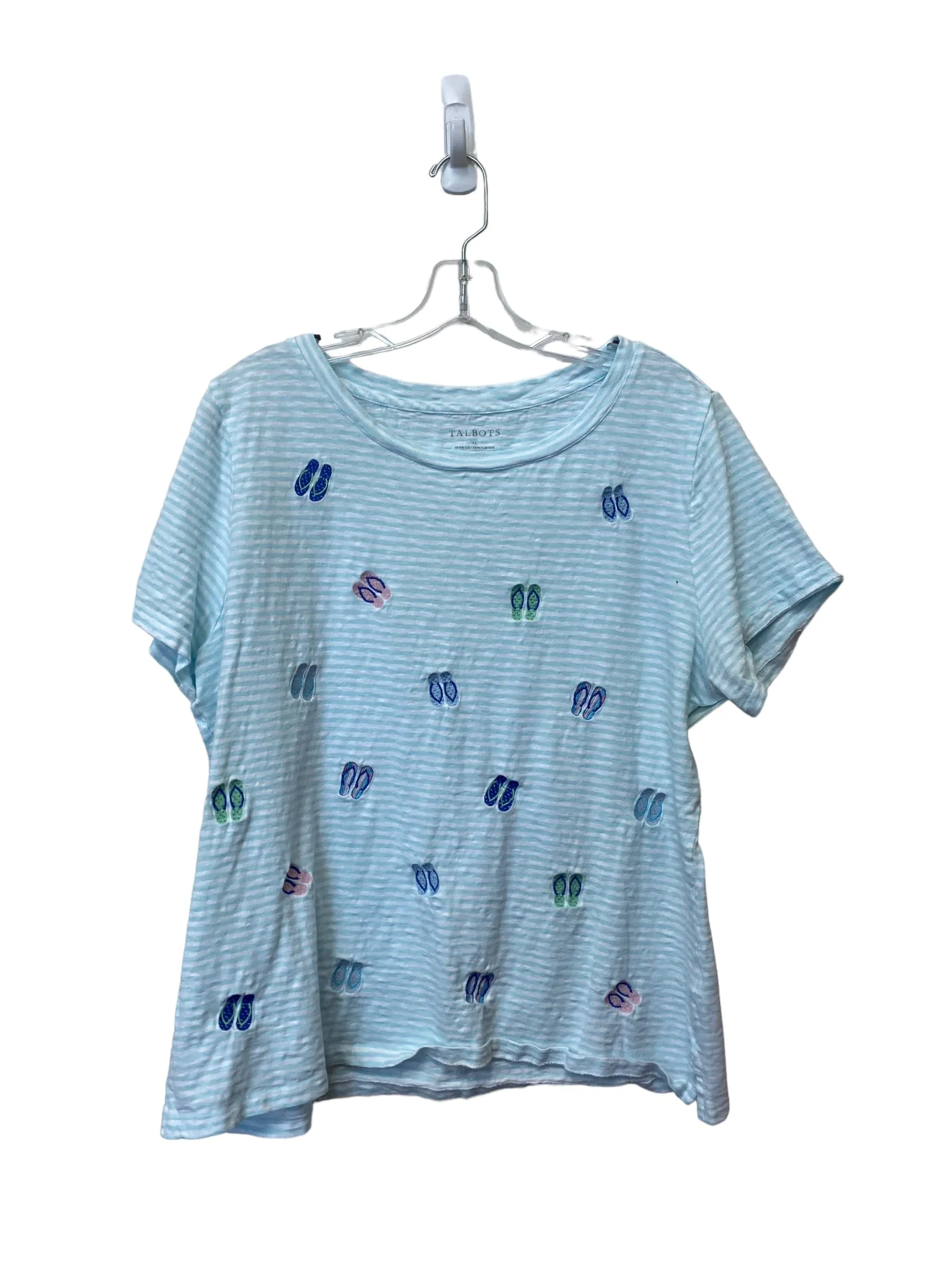 Blue Top Short Sleeve Talbots, Size Xl