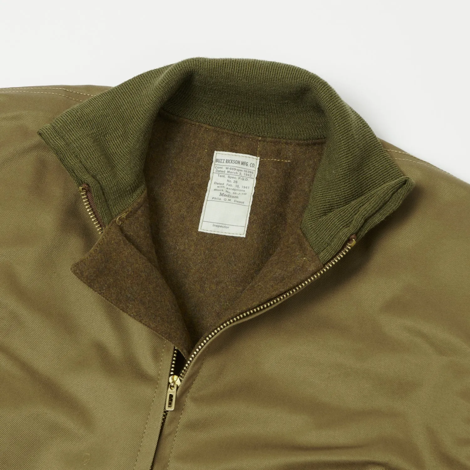 Buzz Rickson's Tankers Slash Pocket Jacket - Khaki