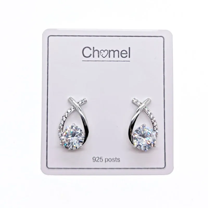 Cubic Zirconia Solitaire Earring