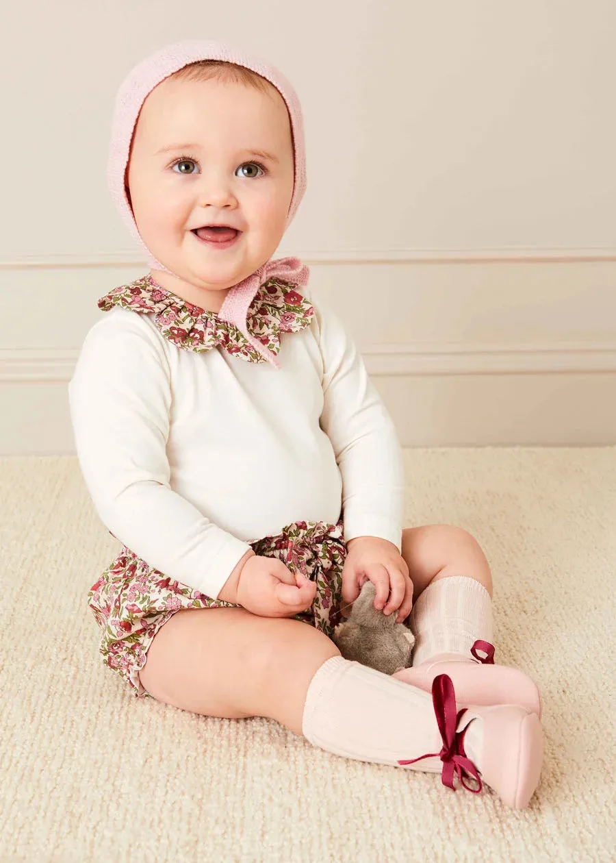 Daphne Floral Long Sleeve Bodysuit in Pink (1mth-3yrs)