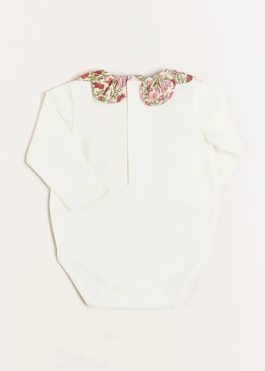 Daphne Floral Long Sleeve Bodysuit in Pink (1mth-3yrs)