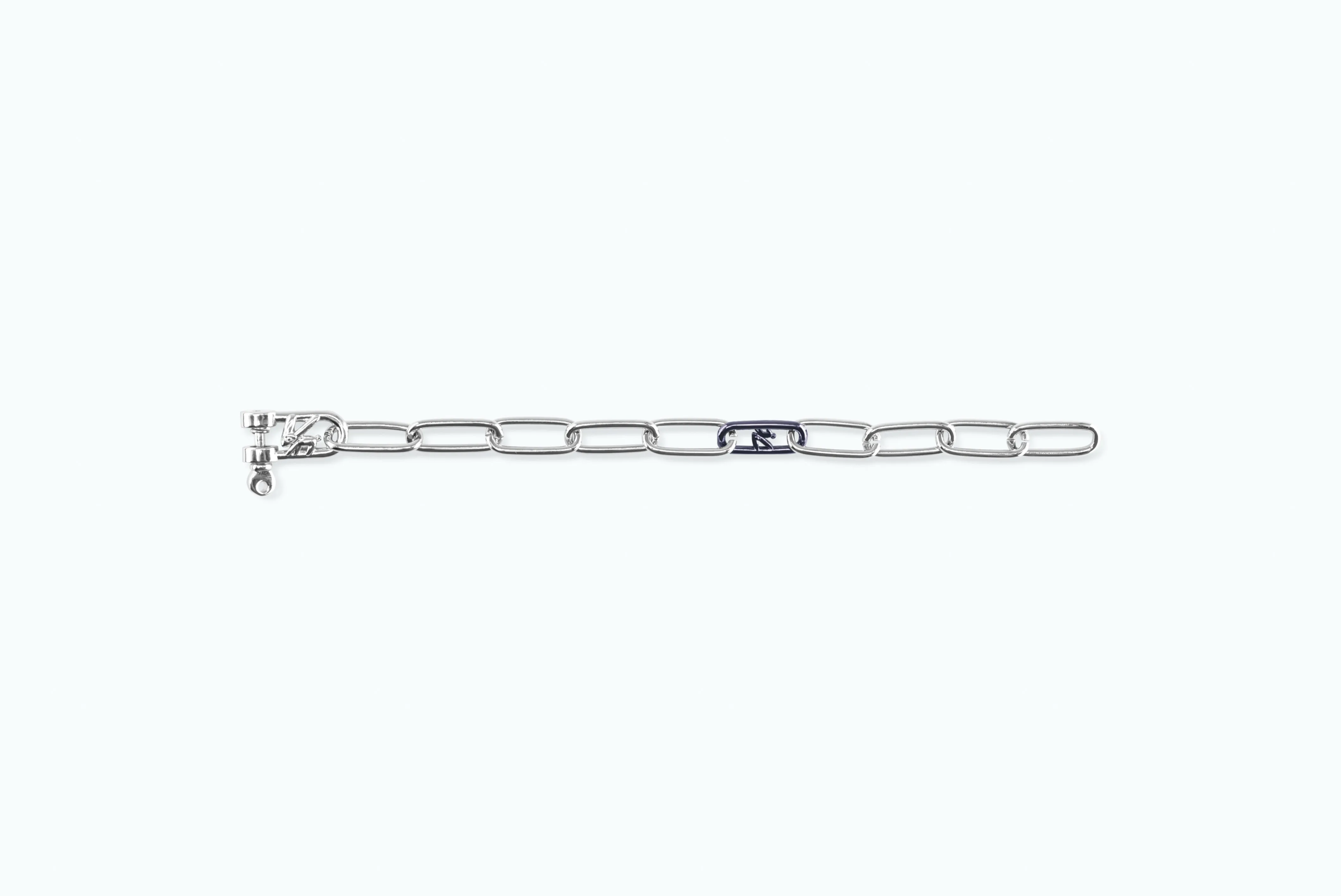 Electro Signature Chain Bracelet Silver Metal Gray