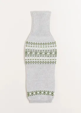 Fair Isle Dog Jumper in Grey (S-M)