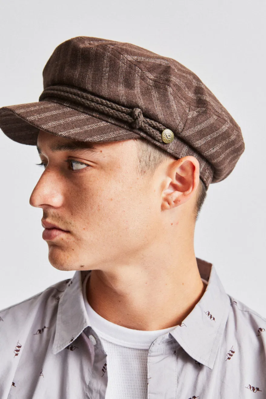 Fiddler Cap - Brown/White