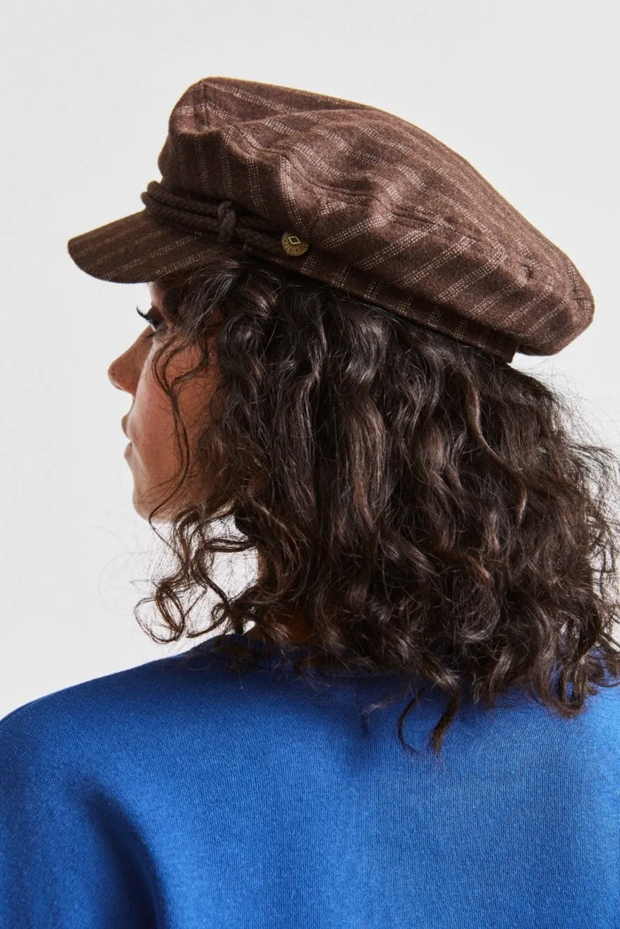 Fiddler Cap - Brown/White