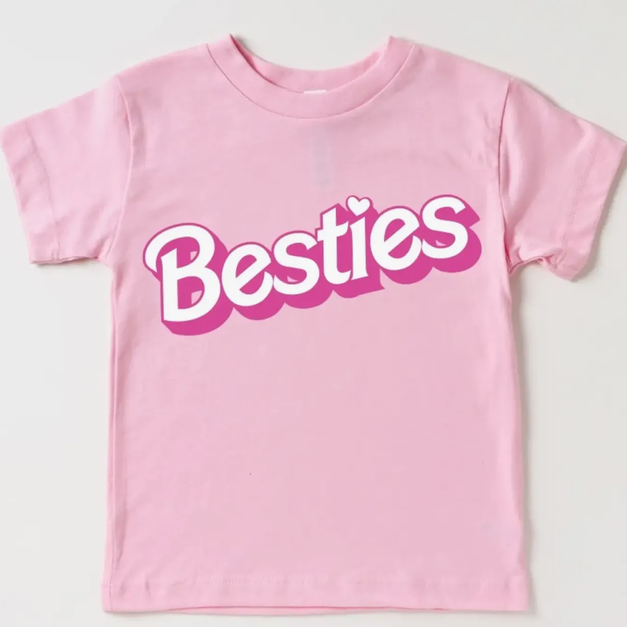 Girls Besties Barbie Pink Tee