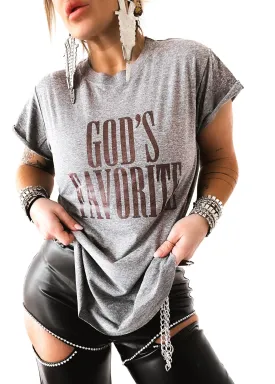 GOD'S FAVORITE SIDE SLIT TEE