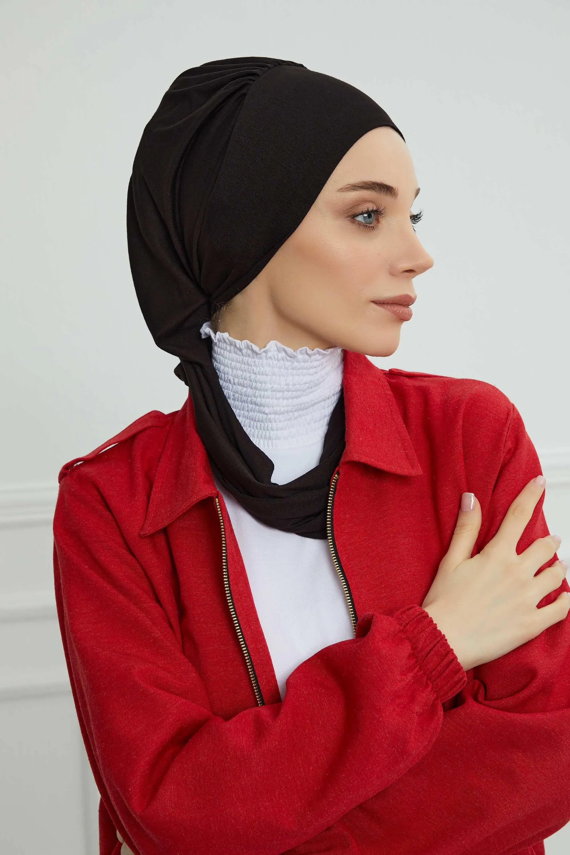 Instant Turban Lightweight Cotton Scarf Head Turbans For Women Headwear Stylish Elegant Design,HT-96