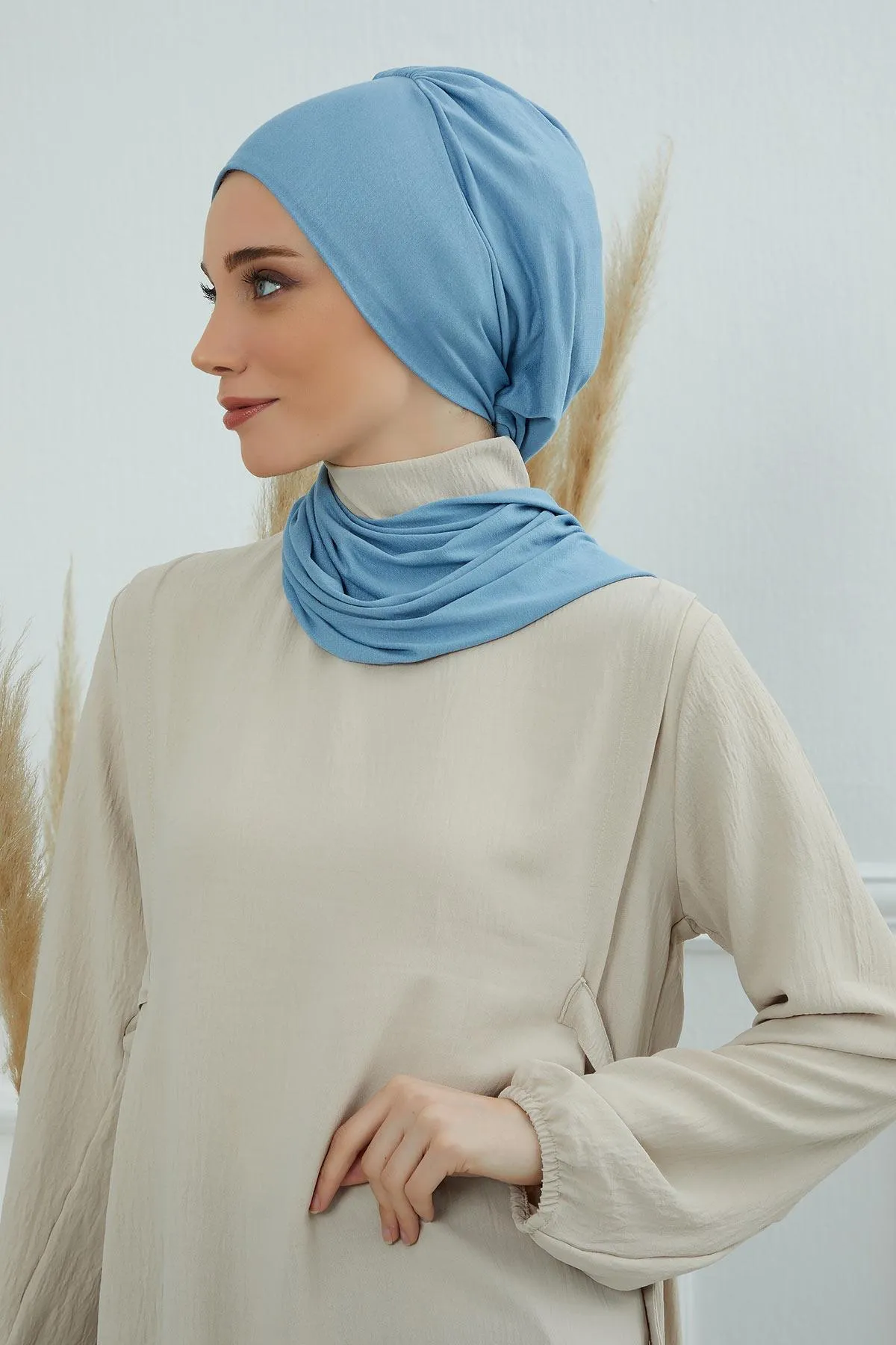 Instant Turban Lightweight Cotton Scarf Head Turbans For Women Headwear Stylish Elegant Design,HT-96