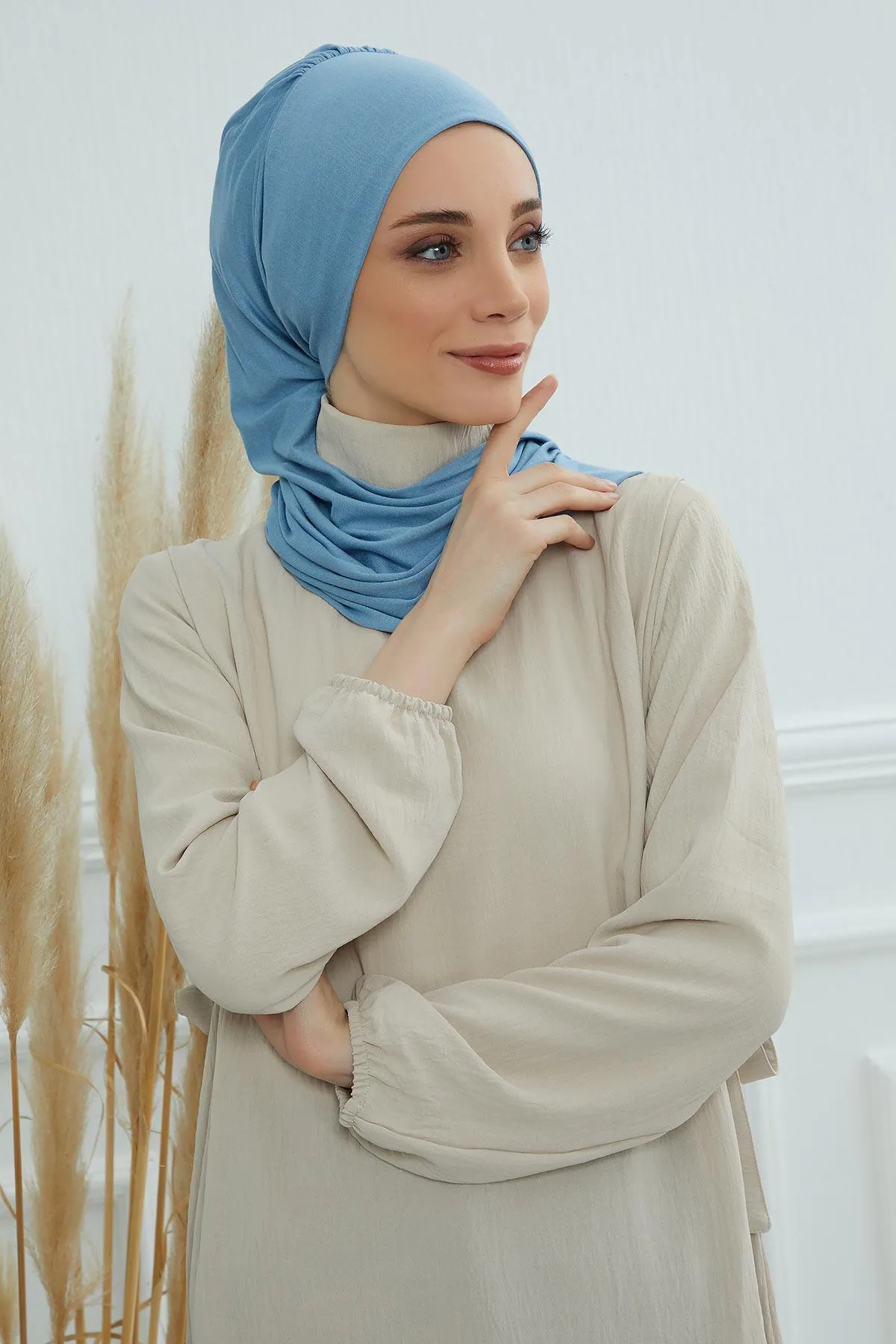 Instant Turban Lightweight Cotton Scarf Head Turbans For Women Headwear Stylish Elegant Design,HT-96