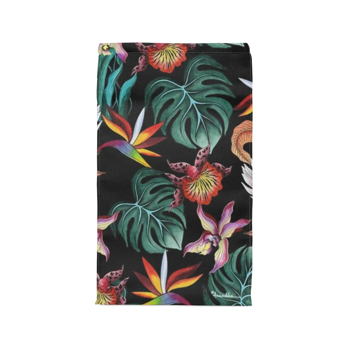 Island Escape Black Polyester Lunch Bag