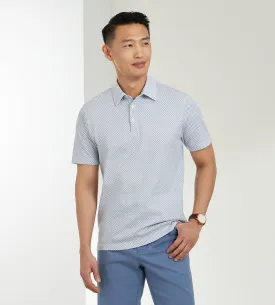 Modern Fit Short Sleeve Printed Cotton Polo