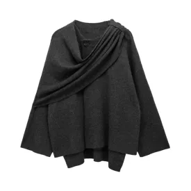 Pre Order:  Knitted Shawl Short Loose Overcoat