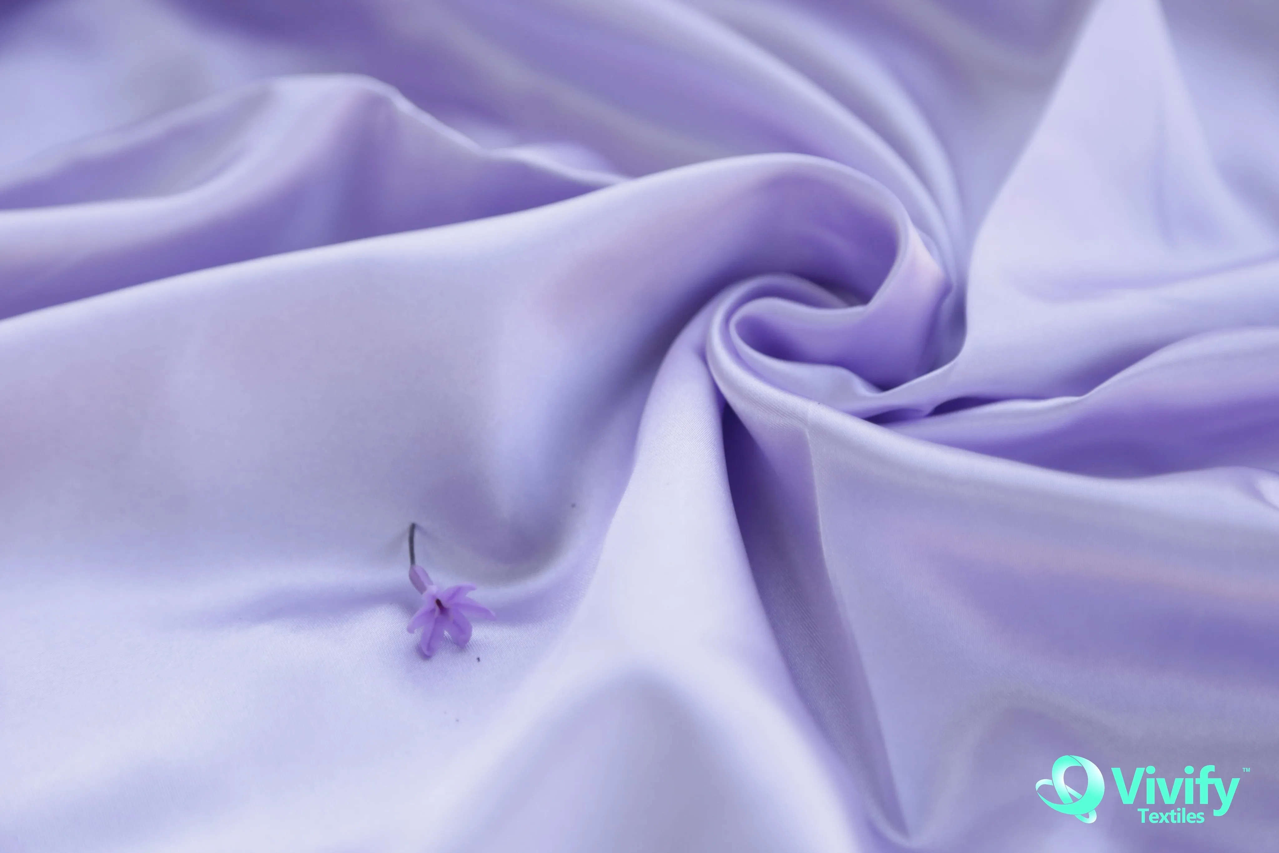 Recycled Polyester Satin Fabric White