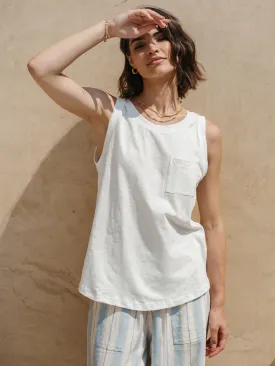 Soleil Cotton Tank Top Ivory