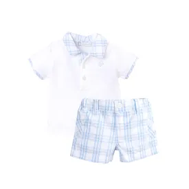 Tutto Piccolo 3816 - Blue Check Short Set