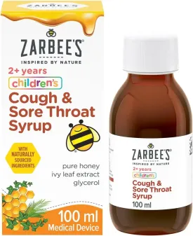 Zarbee's Children’s Cough & Sore Throat Syrup, 100ml